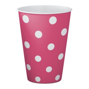 ACESSORIO FESTA COP. DE PAPEL 250 ML C/ 8 PCS - Bolinhas Pink e Branco