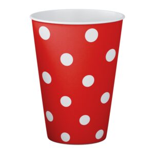 ACESSORIO FESTA COP. DE PAPEL 250 ML C/ 8 PCS - Bolinhas Vermelho e Branco