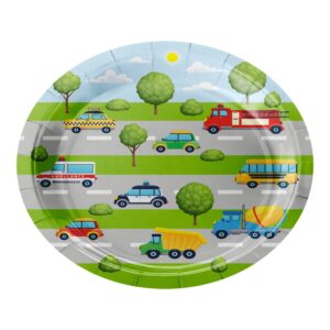 ACESSORIO FESTA PRAT. DE PAPEL 18 CM C/ 8 PCS - Carros