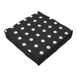 ACESSORIO FESTA GUAR. 33x33CM C/ 20 FLS Bolinhas Preto e Branco