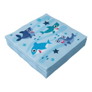 ACESSORIO FESTA GUAR. 33x33CM C/ 20 FLS Tubarão