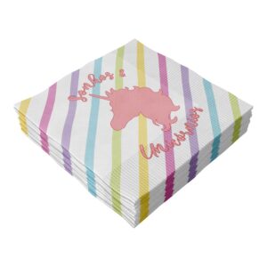 ACESSORIO FESTA GUAR. 33x33CM C/ 20 FLS Unicornio Color