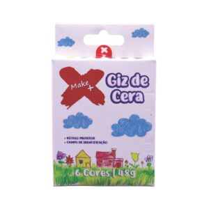 GIZ DE CERA C/ CAPA 6 CORES REDONDO 10X100MM 48GR