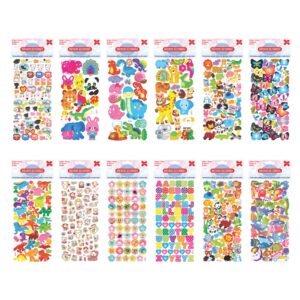 Cartelas De Adesivos 10x24cm-Animais (Kids) PCT C/24 Cart. Sort.