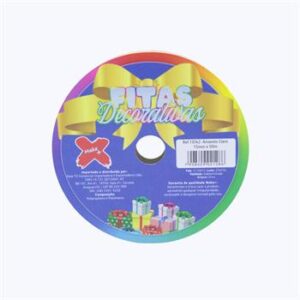Fita plastica decorativa 15mmx50m - amarelo claro - PCT C/ 10