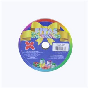 Fita plastica decorativa 15mmx50m - preto - PCT C/ 10