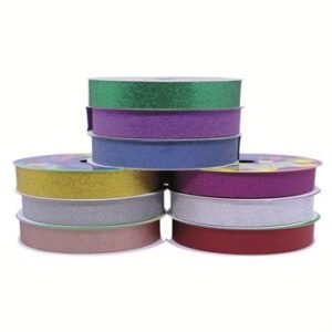 Fita plastica decorativa 15mmx10m - GLITTER - CX C/ 36 (dr,pr,vm,vd es,rx,pk,rs clr,az cl,az es)