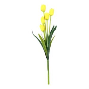Tulipa 3 cm c/ 5 - 50 cm -Amarelo - Toque SEDA