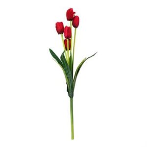 Tulipa 3 cm c/ 5 - 50 cm - Vermelho Bordo  - Toque SEDA