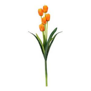 Tulipa 3 cm c/ 5 - 50 cm - Laranja - Toque SEDA