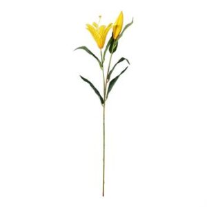 Lírio Tigre 15 cm - 68 cm - Amarelo - Toque Acetinado