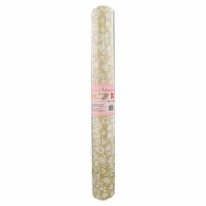 PAPEL ADES. CORAÇÃO DOURADO FJ028 45CMX10M-0,12MM