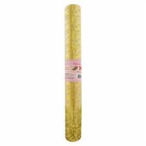 PLASTICO ADES. FLORAL DOURADO FJ240 45CMX10M-0,12MM