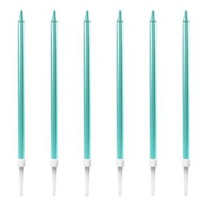 Vela Palito Gd 0,5x13 cm Verde Luxo c/ 6