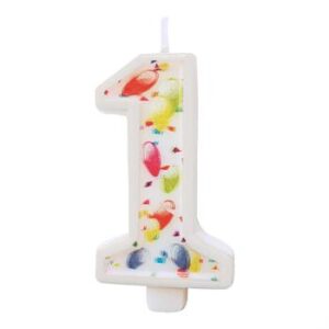 Vela Estampada 9,5 cm Balãozinho "1"