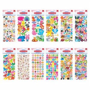 Cartelas De Adesivos 10x24cm-Animais (Kids) PCT C/24 Cart. Sort.