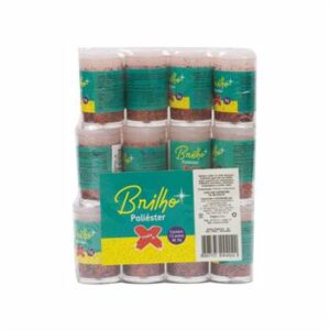 Glitter Poliester Potinho 3 grs c/ 12   Vermelho