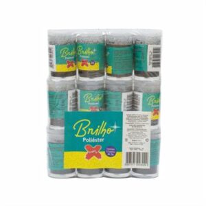 Glitter Poliester Potinho 3 grs c/ 12   Preto