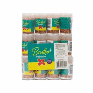 Glitter Poliester Potinho 3 grs c/ 12   Cobre