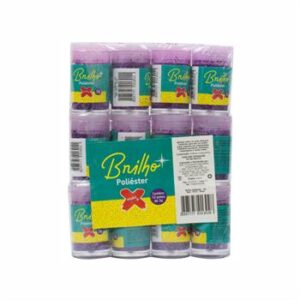 Glitter Poliester Potinho 3 grs c/ 12   Roxo