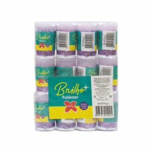 Glitter Poliester Potinho 3 grs c/ 12   Violeta