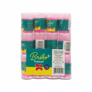 Glitter Poliester Potinho 3 grs c/ 12   Rosa neon