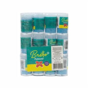 Glitter Poliester Potinho 3 grs c/ 12   Azul Neon