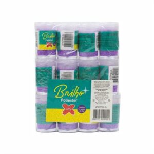 Glitter Poliester Potinho 3 grs c/ 12   Lilas neon