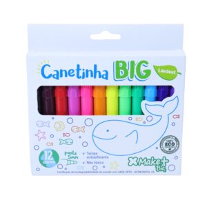 Canetinha JUMBO 12 cores